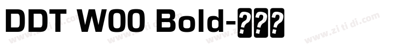 DDT W00 Bold字体转换
